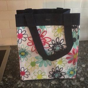 Thirty-one floral canvas storage tote